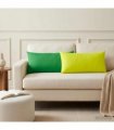 vidaXL Cushion Cover 2 pcs HEERLEN Green 40 x 80 cm Polyester