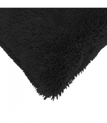 vidaXL Cushion Cover 6 pcs HEERLEN Black 40 x 40 cm PV Fleece