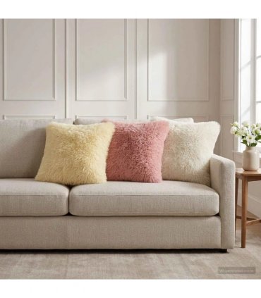 vidaXL Cushion Cover 6 pcs HEERLEN Cream 40 x 40 cm PV Fleece
