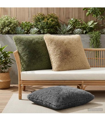 vidaXL Cushion Cover 6 pcs HEERLEN Light Grey 80 x 80 cm PV Fleece