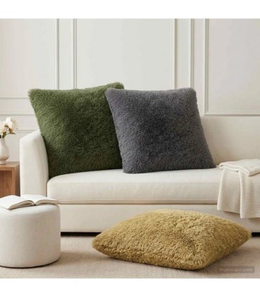 vidaXL Cushion Cover 6 pcs HEERLEN Light Grey 80 x 80 cm PV Fleece