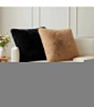 vidaXL Cushion Cover 2 pcs HEERLEN Black 80 x 80 cm PV Fleece
