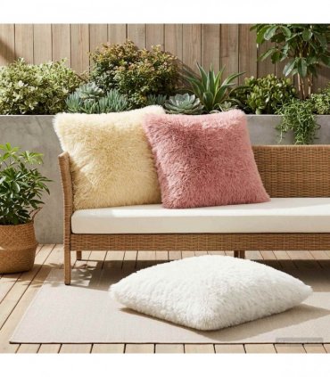 vidaXL Cushion Cover 2 pcs HEERLEN Cream 80 x 80 cm PV Fleece