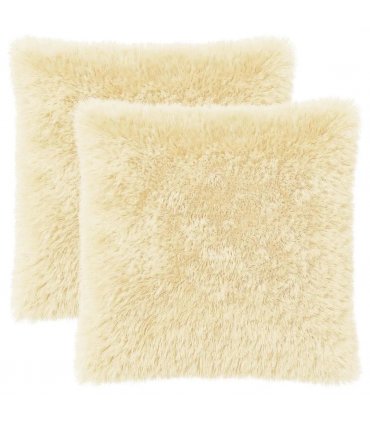 vidaXL Cushion Cover 2 pcs HEERLEN Cream 60 x 60 cm PV Fleece