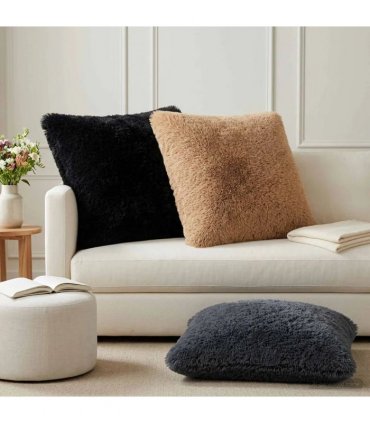 vidaXL Cushion Cover 6 pcs HEERLEN Anthracite 80 x 80 cm PV Fleece