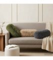 vidaXL Cushion Cover 6 pcs HEERLEN Light Grey Ø 15 x 40 cm PV Fleece