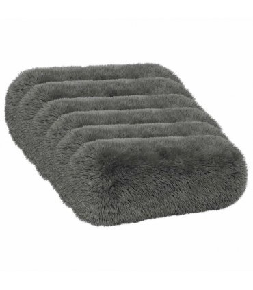 vidaXL Cushion Cover 6 pcs HEERLEN Light Grey Ø 15 x 40 cm PV Fleece