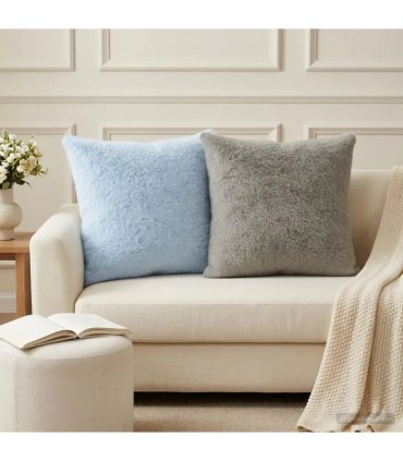 vidaXL Cushion Cover 2 pcs HEERLEN Light Grey 60 x 60 cm