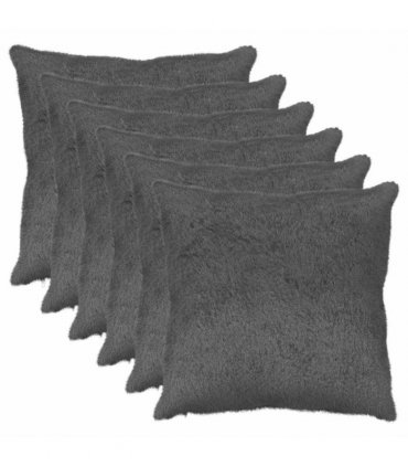vidaXL Cushion Cover 6 pcs HEERLEN Dark Grey 80 x 80 cm