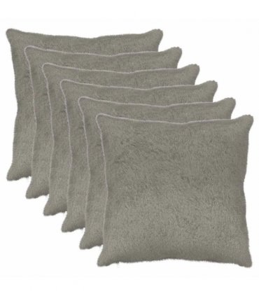 vidaXL Cushion Cover 6 pcs HEERLEN Light Grey 80 x 80 cm