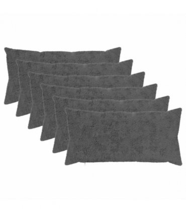 vidaXL Cushion Cover 6 pcs HEERLEN Dark Grey 40 x 80 cm