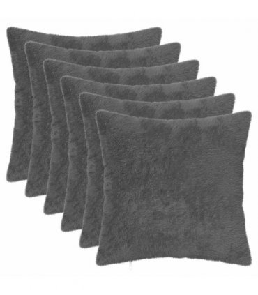 vidaXL Cushion Cover 6 pcs HEERLEN Dark Grey 40 x 40 cm — V0672279442