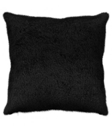 vidaXL Cushion Cover 2 pcs HEERLEN Black 80 x 80 cm Faux Rabbit Fur