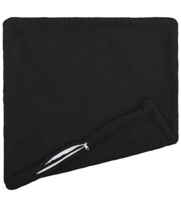 vidaXL Cushion Cover 2 pcs HEERLEN Black 80 x 80 cm Faux Rabbit Fur