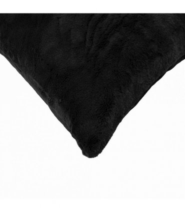 vidaXL Cushion Cover 2 pcs HEERLEN Black 40 x 80 cm Faux Rabbit Fur