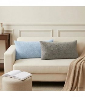 vidaXL Cushion Cover 2 pcs HEERLEN Light Grey 40 x 80 cm