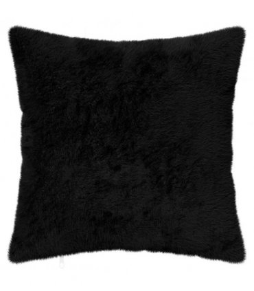 vidaXL Cushion Cover 6 pcs HEERLEN Black 40 x 40 cm Faux Rabbit Fur