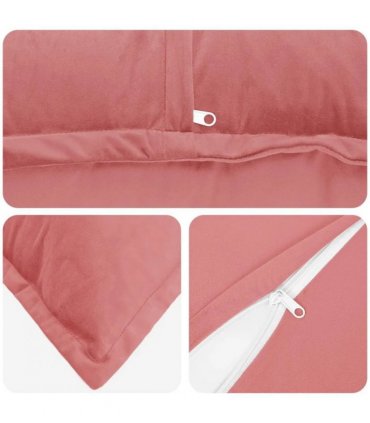 vidaXL Cushion Cover 2 pcs HOUTEN Pink 80 x 80 cm Velvet