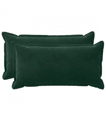 vidaXL Cushion Cover 2 pcs HOUTEN Dark Green 40 x 80 cm Velvet