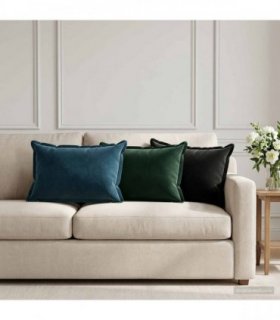 vidaXL Cushion Cover 2 pcs HOUTEN Black 40 x 60 cm Velvet