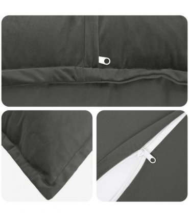 vidaXL Cushion Cover 6 pcs HOUTEN Dark Grey 70 x 70 cm Velvet