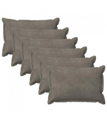 vidaXL Cushion Cover 6 pcs HOUTEN Light Grey 50 x 70 cm Velvet