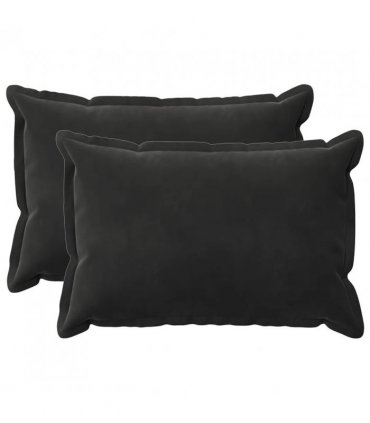 vidaXL Cushion Cover 2 pcs HOUTEN Black 50 x 80 cm Velvet