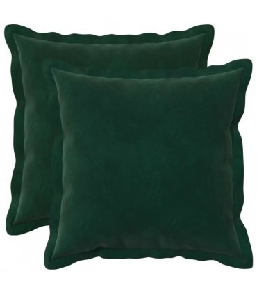 vidaXL Cushion Cover 2 pcs HOUTEN Dark Green 50 x 50 cm Velvet