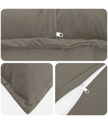vidaXL Cushion Cover 6 pcs HOUTEN Light Grey 35 x 35 cm Velvet