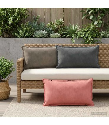 vidaXL Cushion Cover 2 pcs HOUTEN Pink 40 x 80 cm Velvet