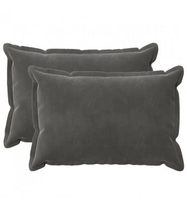 vidaXL Cushion Cover 2 pcs HOUTEN Dark Grey 50 x 70 cm Velvet