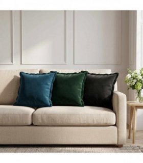 vidaXL Cushion Cover 12 pcs HOUTEN Black 40 x 40 cm Velvet