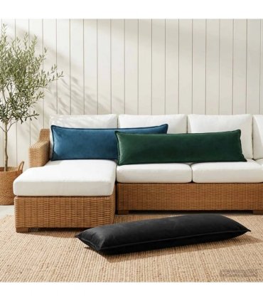 vidaXL Cushion Cover HOUTEN Black 40 x 145 cm Velvet