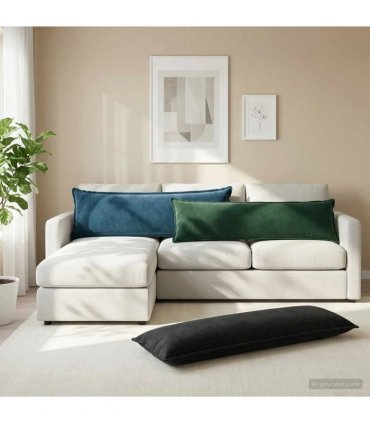 vidaXL Cushion Cover HOUTEN Black 40 x 145 cm Velvet