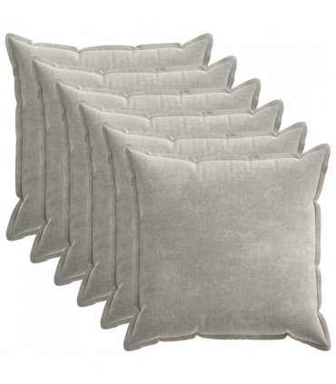 vidaXL Cushion Cover 6 pcs HOUTEN Light Grey 80 x 80 cm