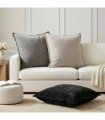 vidaXL Cushion Cover 6 pcs HOUTEN Dark Grey 80 x 80 cm Chenille Fabric