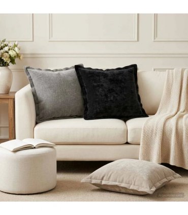 vidaXL Cushion Cover 2 pcs HOUTEN Light Grey 45 x 45 cm