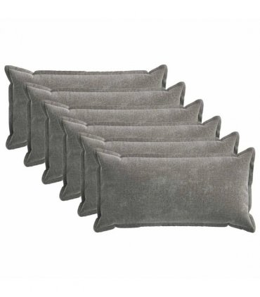 vidaXL Cushion Cover 6 pcs HOUTEN Dark Grey 40 x 80 cm Chenille Fabric