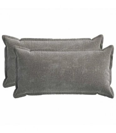 vidaXL Cushion Cover 2 pcs HOUTEN Dark Grey 40 x 80 cm Chenille Fabric