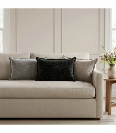 vidaXL Cushion Cover 2 pcs HOUTEN Dark Grey 30 x 50 cm Chenille Fabric