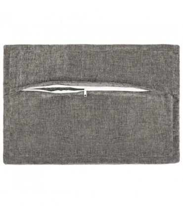 vidaXL Cushion Cover 2 pcs HOUTEN Dark Grey 30 x 50 cm Chenille Fabric