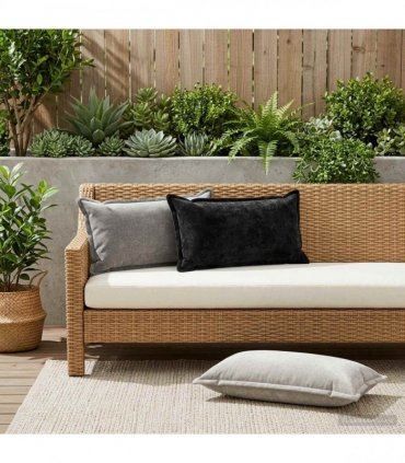 vidaXL Cushion Cover 6 pcs HOUTEN Light Grey 40 x 80 cm