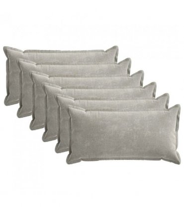vidaXL Cushion Cover 6 pcs HOUTEN Light Grey 40 x 80 cm