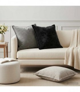 vidaXL Cushion Cover 2 pcs HOUTEN Light Grey 60 x 60 cm