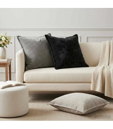 vidaXL Cushion Cover 2 pcs HOUTEN Light Grey 60 x 60 cm