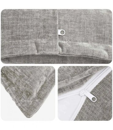vidaXL Cushion Cover 2 pcs HOUTEN Light Grey 60 x 60 cm