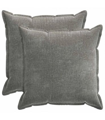 vidaXL Cushion Cover 2 pcs HOUTEN Dark Grey 80 x 80 cm Chenille Fabric