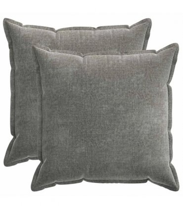 vidaXL Cushion Cover 2 pcs HOUTEN Dark Grey 60 x 60 cm Chenille Fabric