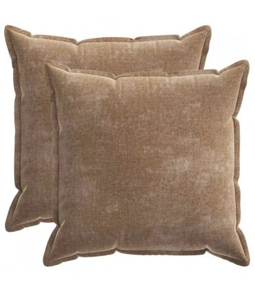 vidaXL Cushion Cover 2 pcs HOUTEN Brown 80 x 80 cm Chenille Fabric
