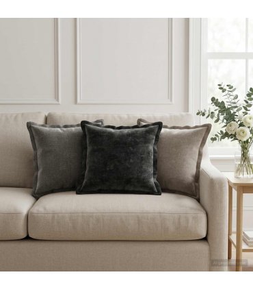vidaXL Cushion Cover 2 pcs HOUTEN Light Grey 40 x 40 cm